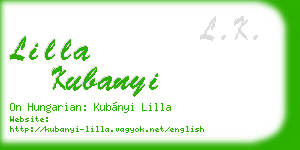 lilla kubanyi business card